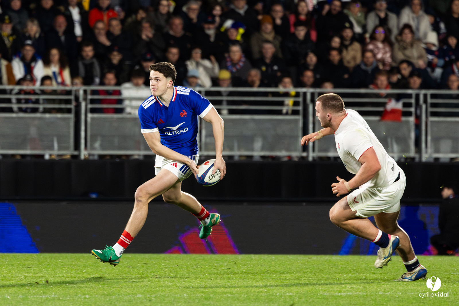 Grand chelem du XV de France U20 dans le tournoi des 6 nations après la victoire 31-28 contre l'Angleterre au Stade Marcel Deflandre de La Rochelle