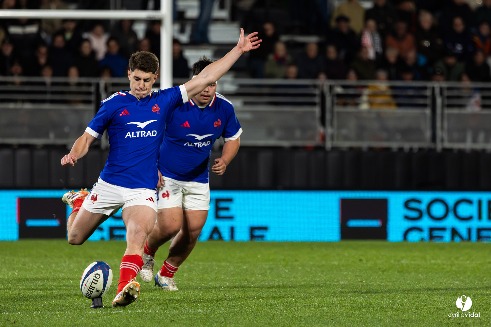Grand chelem du XV de France U20 dans le tournoi des 6 nations après la victoire 31-28 contre l'Angleterre au Stade Marcel Deflandre de La Rochelle