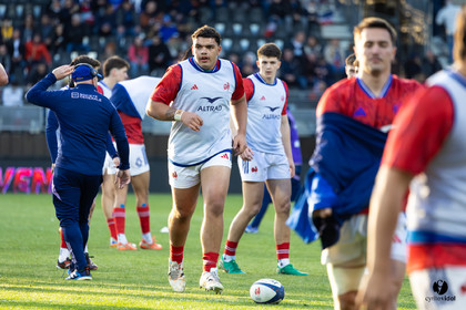 Grand chelem du XV de France U20 dans le tournoi des 6 nations après la victoire 31-28 contre l'Angleterre au Stade Marcel Deflandre de La Rochelle