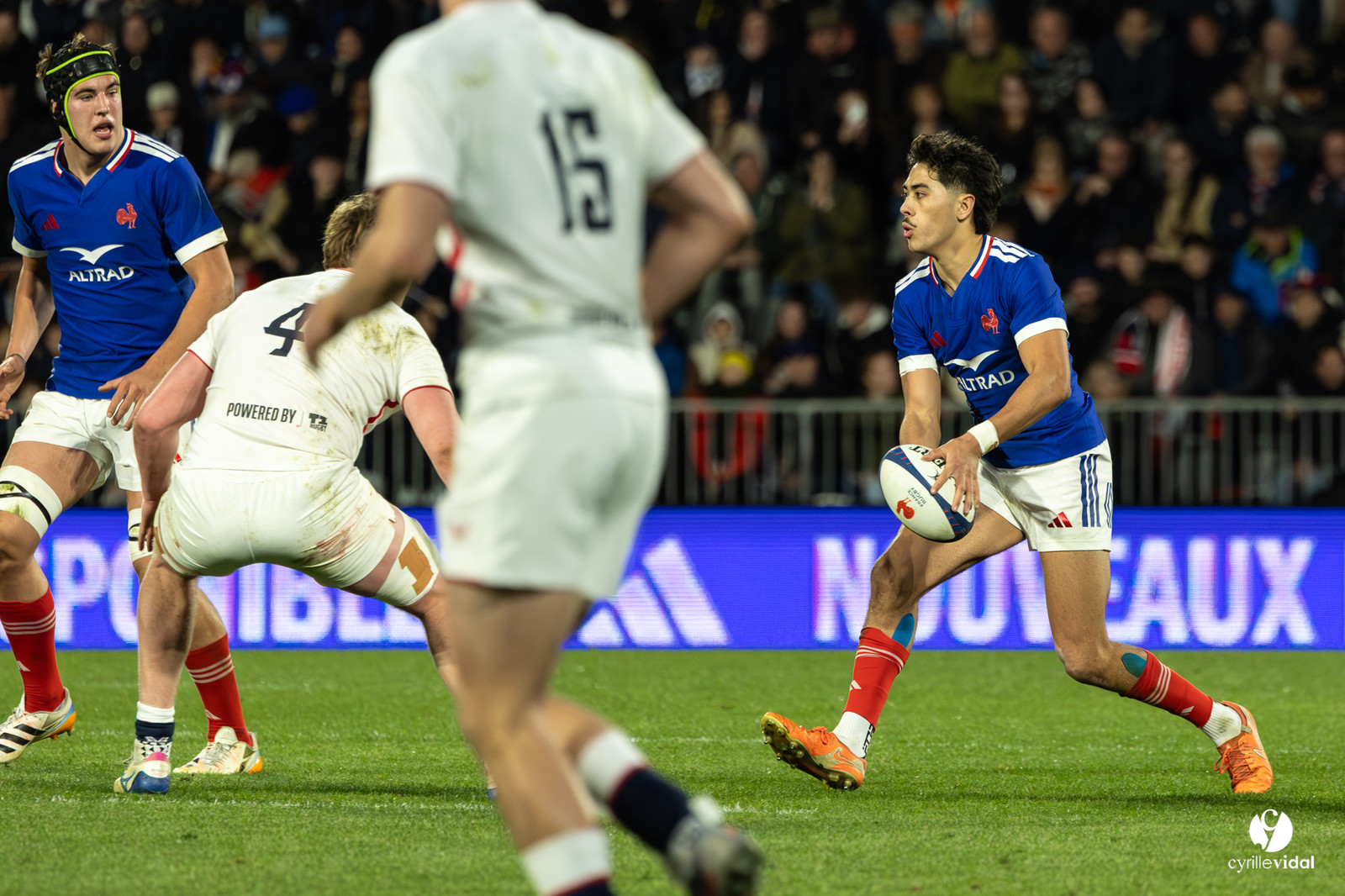 Grand chelem du XV de France U20 dans le tournoi des 6 nations après la victoire 31-28 contre l'Angleterre au Stade Marcel Deflandre de La Rochelle