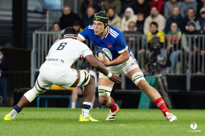 Grand chelem du XV de France U20 dans le tournoi des 6 nations après la victoire 31-28 contre l'Angleterre au Stade Marcel Deflandre de La Rochelle
