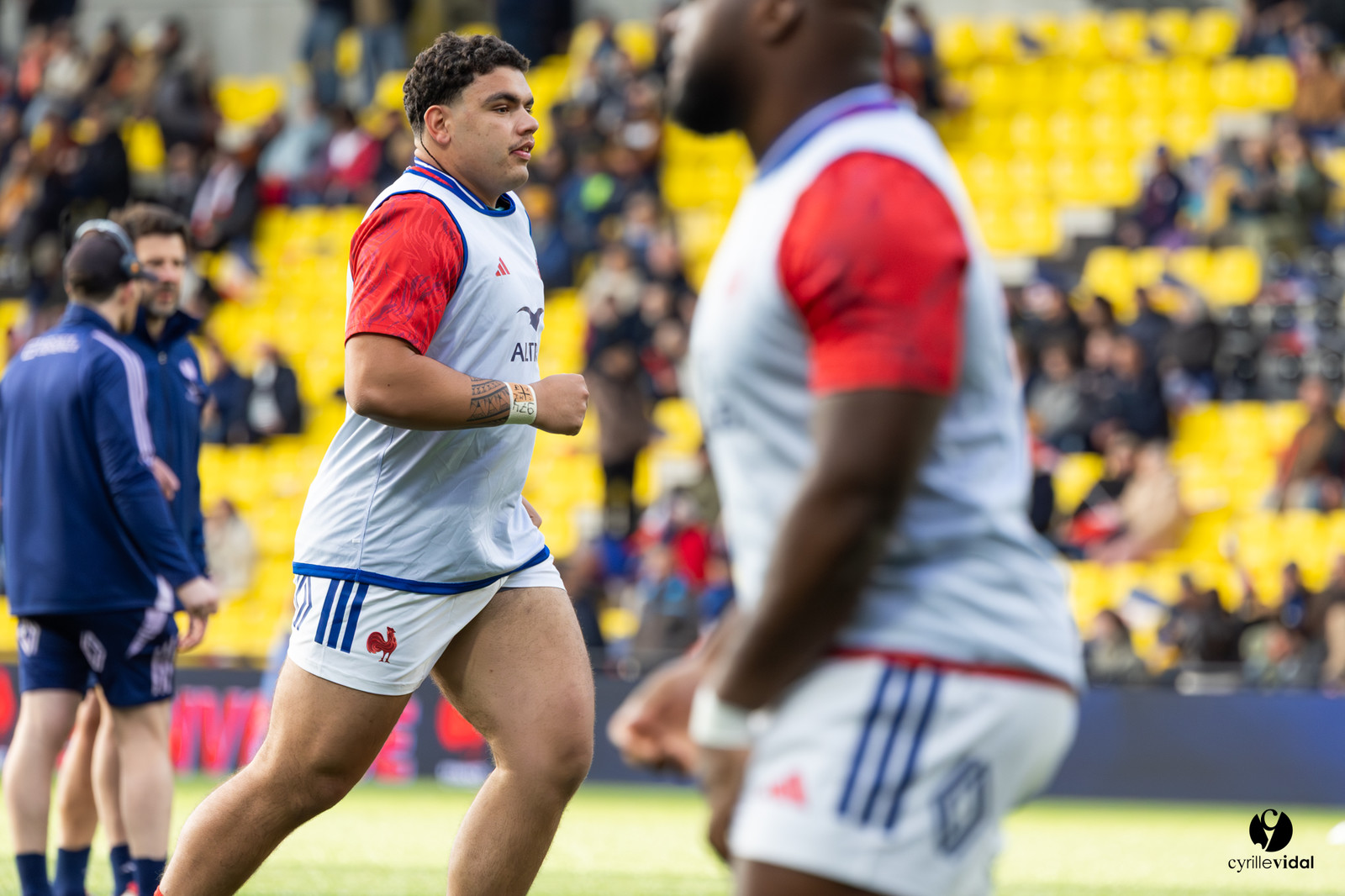Grand chelem du XV de France U20 dans le tournoi des 6 nations après la victoire 31-28 contre l'Angleterre au Stade Marcel Deflandre de La Rochelle