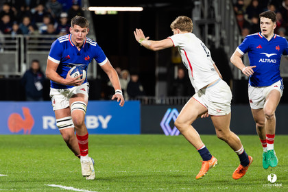 Grand chelem du XV de France U20 dans le tournoi des 6 nations après la victoire 31-28 contre l'Angleterre au Stade Marcel Deflandre de La Rochelle