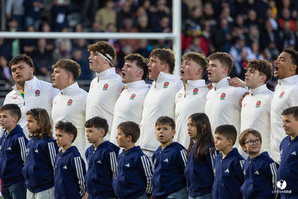 Grand chelem du XV de France U20 dans le tournoi des 6 nations après la victoire 31-28 contre l'Angleterre au Stade Marcel Deflandre de La Rochelle