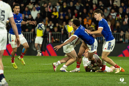 Grand chelem du XV de France U20 dans le tournoi des 6 nations après la victoire 31-28 contre l'Angleterre au Stade Marcel Deflandre de La Rochelle